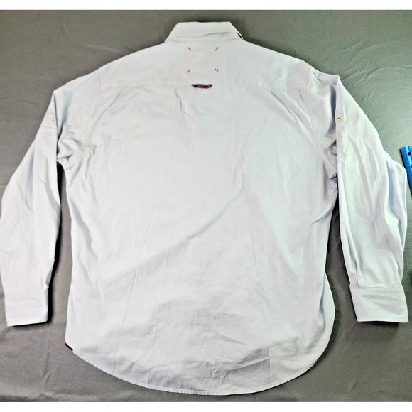 Robert Graham Freshly Laundered Shirt Sz XXL Light Blue Long Sleeve Button Up - Picture 3 of 12